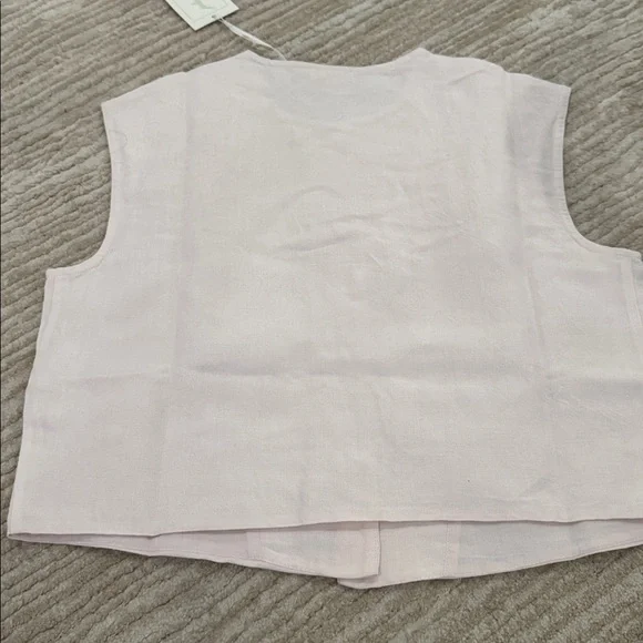 Julia Amory Blair Linen Top Shell Pink - Picture 2 of 3